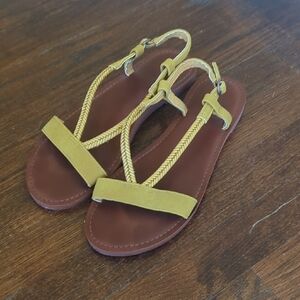 Roxy Strappy Sandals - Mustard - Size 10